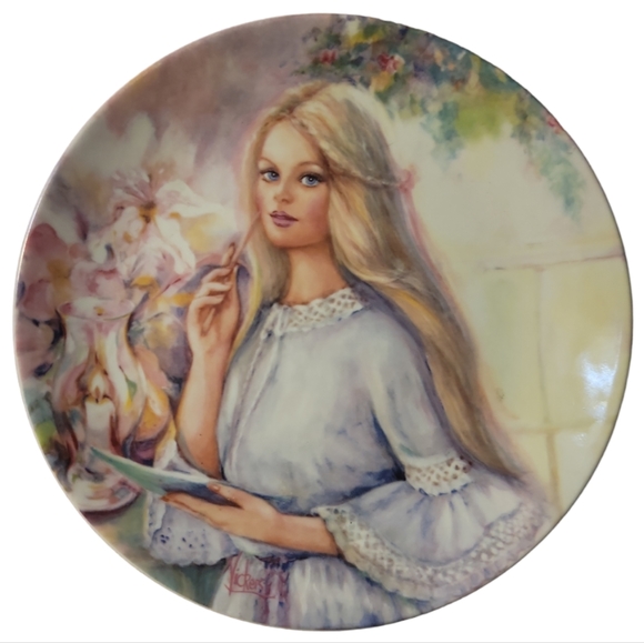 Vtg 86 Love Letter Portraits of First Love WEDGWOOD Decor Plate W/Certificate - Picture 1 of 4